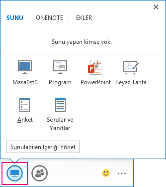 Sun sekmesindeki seçenekler