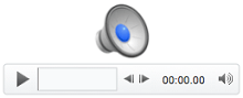 Піктограма звуку й елементи керування відтворенням у PowerPoint 2011 для Mac