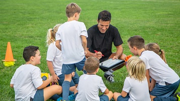 photo of a roster of children for a sports team