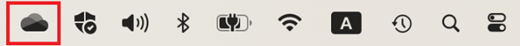 Піктограма хмари SharePoint OneDrive у рядку меню MacOS