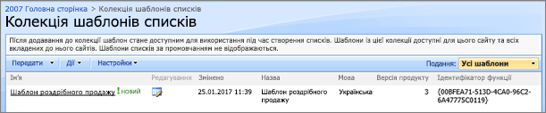 Колекція списку з одним шаблоном списку