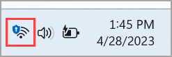 Якщо підключитися до мережі VPN через Мережу Wi-Fi, піктограма Wi-Fi відобразить невеликий синій щит VPN.  