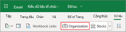 Kiểu dữ liệu Tổ chức Excel từ Power BI