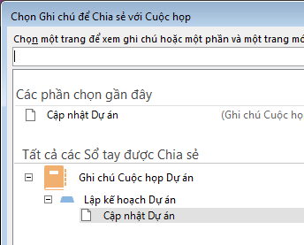 Chọn ghi chú để chia sẻ