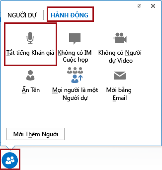 Tắt tiếng tất cả khán giả