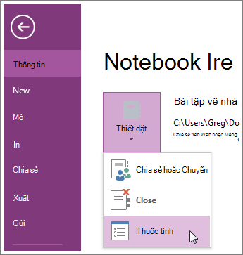 Bạn có thể nâng cấp lên phiên bản OneNote mới nhất ngay từ menu Tệp.