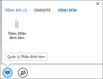 Ảnh chụp màn hình khi thêm một phần đính kèm