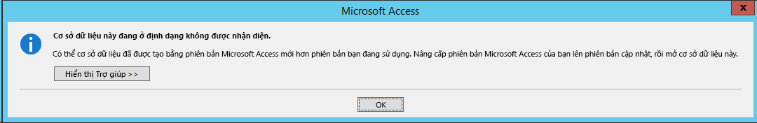 Lỗi định dạng không được nhận diện