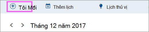 Ảnh chụp màn hình nút Mới