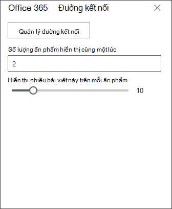 Ảnh chụp màn hình ngăn Office 365 sửa bộ nối