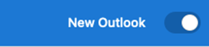 nút bật tắt outlook mới