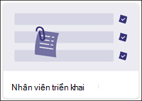 Mẫu danh sách triển khai cho nhân viên