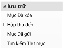 Bung rộng tệp lưu trữ trong ngăn dẫn hướng để xem các thư mục con trong đó.