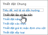 Cài đặt dưới, chọn cài đặt lập phiên bản