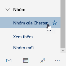 Ảnh chụp màn hình của một nhóm trong ngăn điều hướng