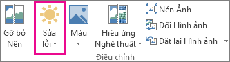 Nút Sửa trên tab Công cụ Ảnh