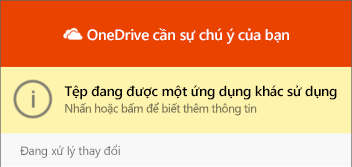 Hộp thoại "OneDrive" trong sử dụng "