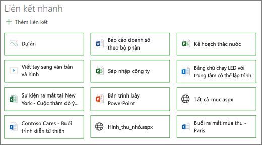 Bố trí nút của nối kết nhanh