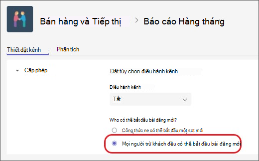 điều hành kênh loại trừ khách