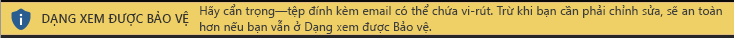 Dạng xem được Bảo vệ cho tệp đính kèm email không đáng tin cậy