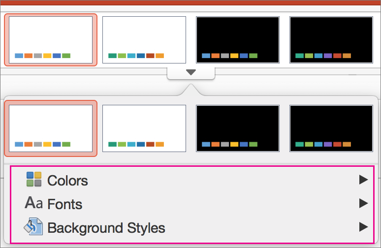 Bộ sưu tập Biến thể trong PowerPoint cho Mac