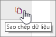 Bấm vào biểu tượng sao chép dữ liệu để sao chép dữ liệu phần web hiện tại