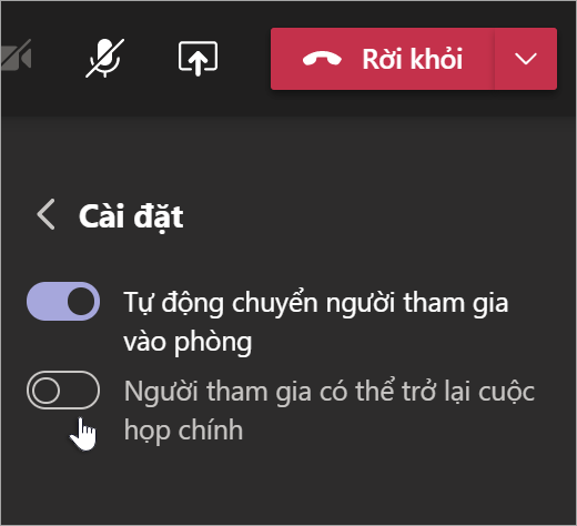 Cài đặt Phòng chia theo nhóm trong Teams