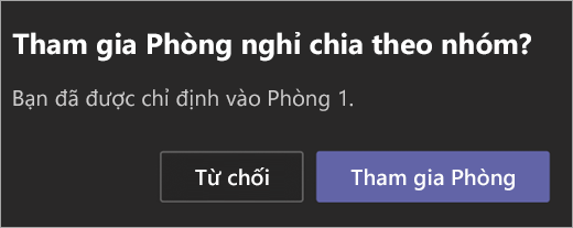 Lời mời tham gia Phòng Chia Theo Nhóm.