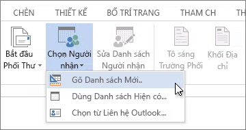 Lệnh Nhập danh sách mới