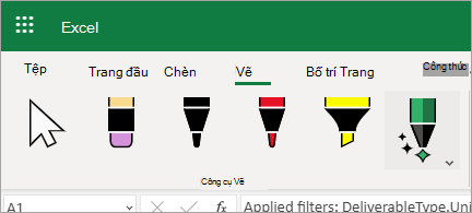 Sử dụng viết tay để chỉnh sửa dữ liệu