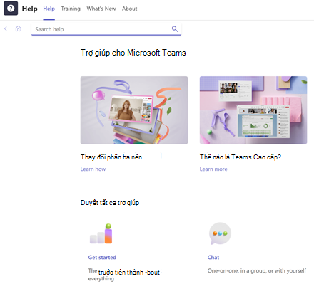 Trợ giúp dành cho Teams