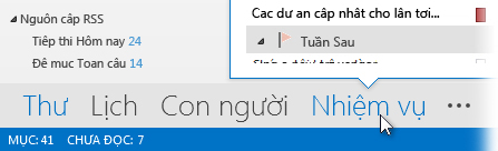 Lệnh Nhiệm vụ trên Thanh Dẫn hướng