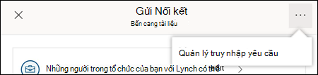 Đây là nơi đặt nút quản lý truy nhập.