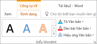 Nhóm Kiểu WordArt