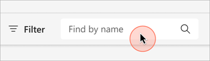 Ảnh chụp màn hình thanh tìm kiếm trong quản lý đăng ký Teams.