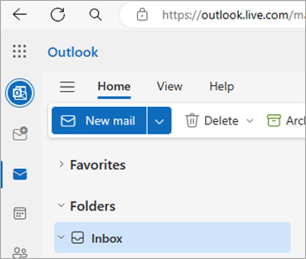 Ảnh chụp màn hình hiển Outlook.com trang chủ