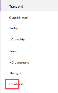 Menu dẫn hướng dọc.