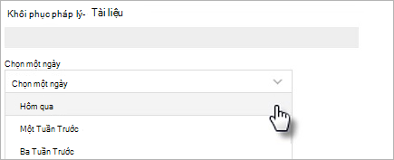 Hình minh họa tùy chọn chọn ngày