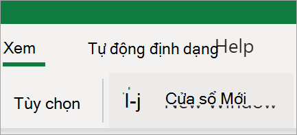 Hiển thị tùy chọn Cửa sổ Mới trong Excel