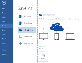 Lưu tệp vào OneDrive