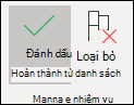 Hoàn thành hoặc loại bỏ nhiệm vụ