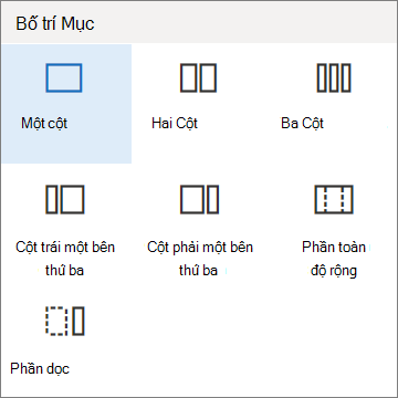 Bố trí mục