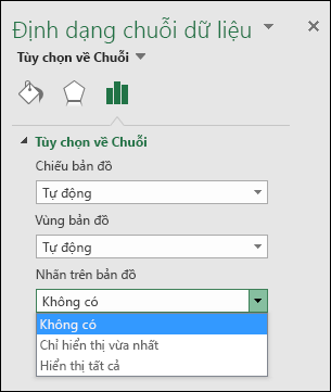 Excel Tùy chọn Nhãn biểu đồ dạng bản đồ