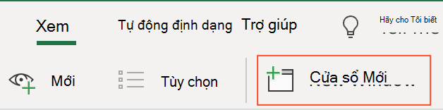 Biểu tượng nút Mới trong tab dạng xem trong ribbon