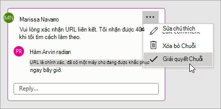 Làm việc với chú thích