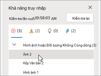 Chọn một mục lỗi