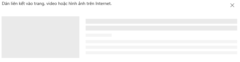 Ảnh chụp màn hình khi dán liên kết trong SharePoint.