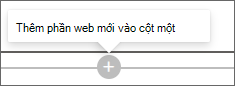 Ảnh chụp màn hình dấu cộng để thêm phần web mới.