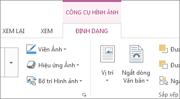 Tab Công cụ Ảnh