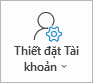 Nút thiết đặt tài khoản Outlook